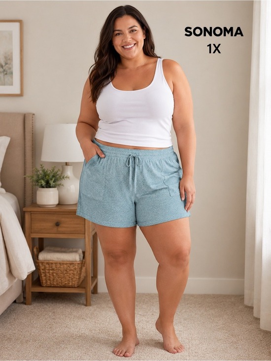 Other - Sonoma Goods for Life Everyday Pajama Shorts 1X Blue Heather Lounge Sleepwear